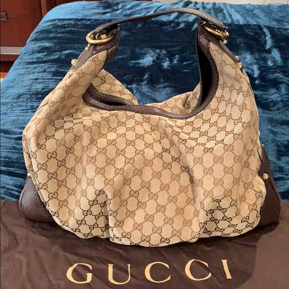 Gucci Handbags - Gucci Gg Monogram Canvas Large Jockey Hobo Bag